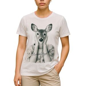 Rockstars & Angels Bambi Tee Shirt Women Color White Size S